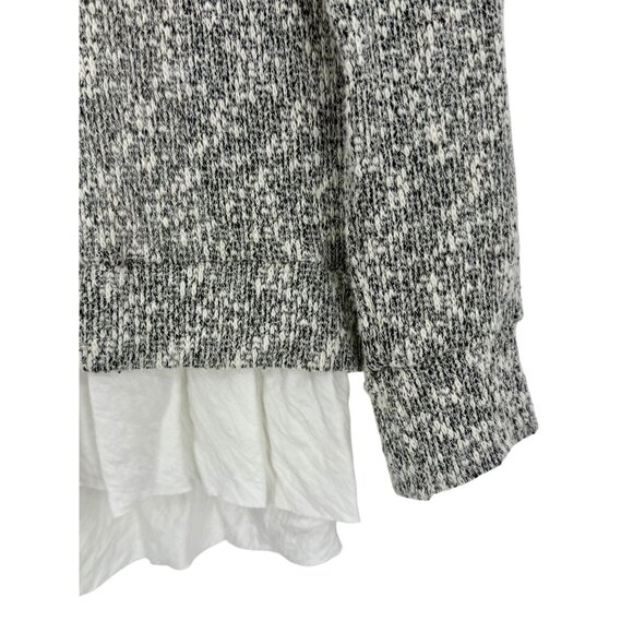 Anthropologie X Clu Willoughby Shimmer Knit Ruffle Hem Bow Back L/S Top - Picture 13 of 16